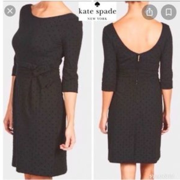 Kate Spade Black Dotted Dress N245-43